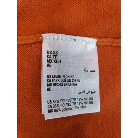 Karen Scott Crewneck Sweater Top‎ Women's XS Orange Red Seam-Front Soft NEW - Picture 8 of 10